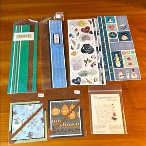 Assorted Scrapbook Sticker Set and embellishments.